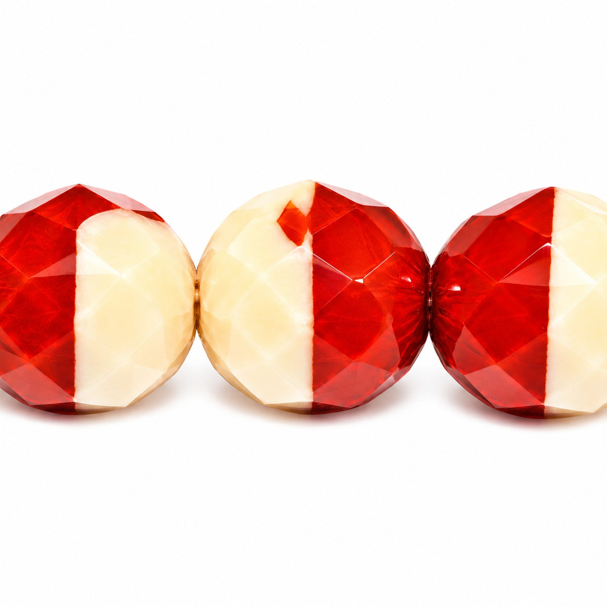 Faceted Round Fire Polished Beads, S0130 (s0130), Glass, Czech Republic