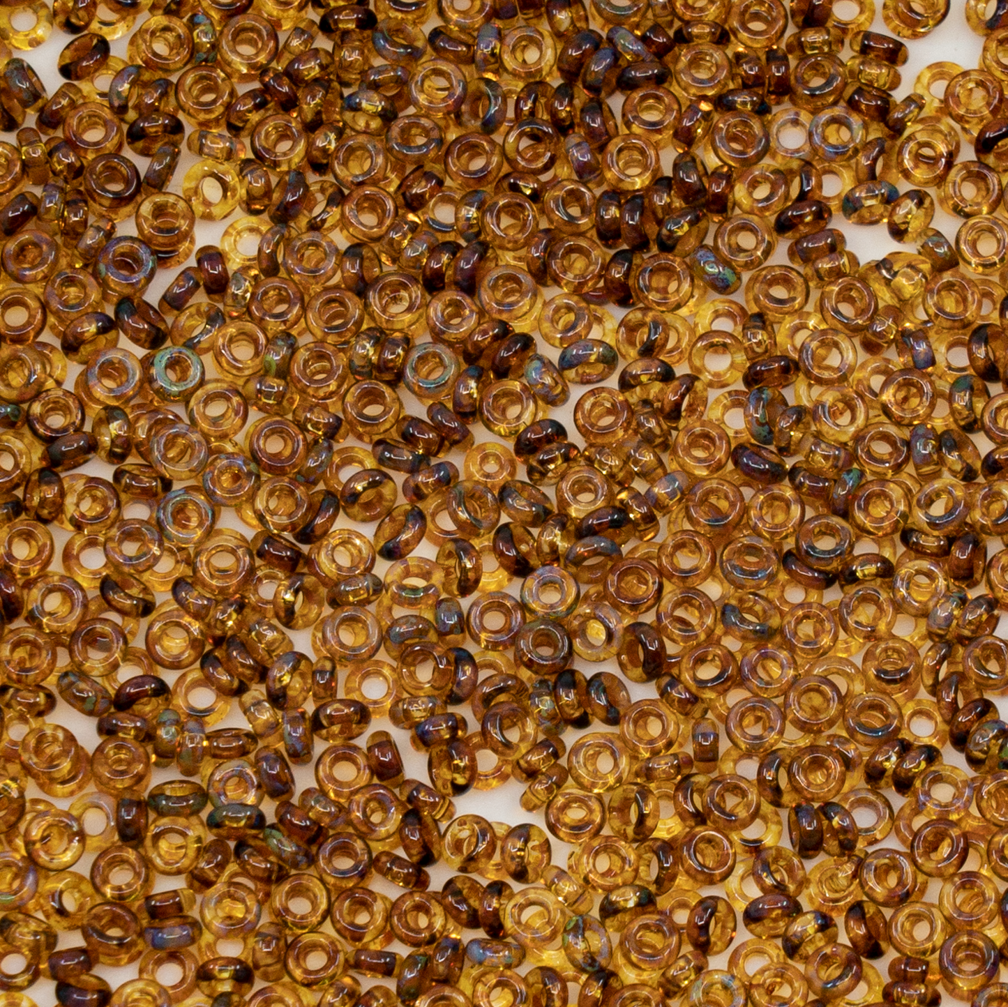 OUTLET 10g/50g TOHO Beads Demi Round, 8/0, Crystal Travertin (1-t), Glass, Czech Republic