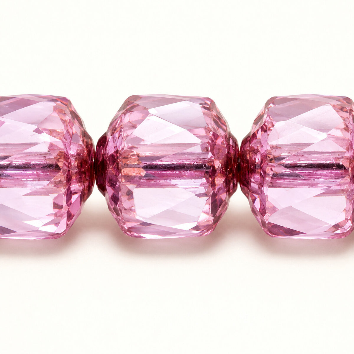 Cathedral Faceted Fire Polished Beads, Transparent Light Amethyst Purple (20310-15726), Glass, Czech Republic