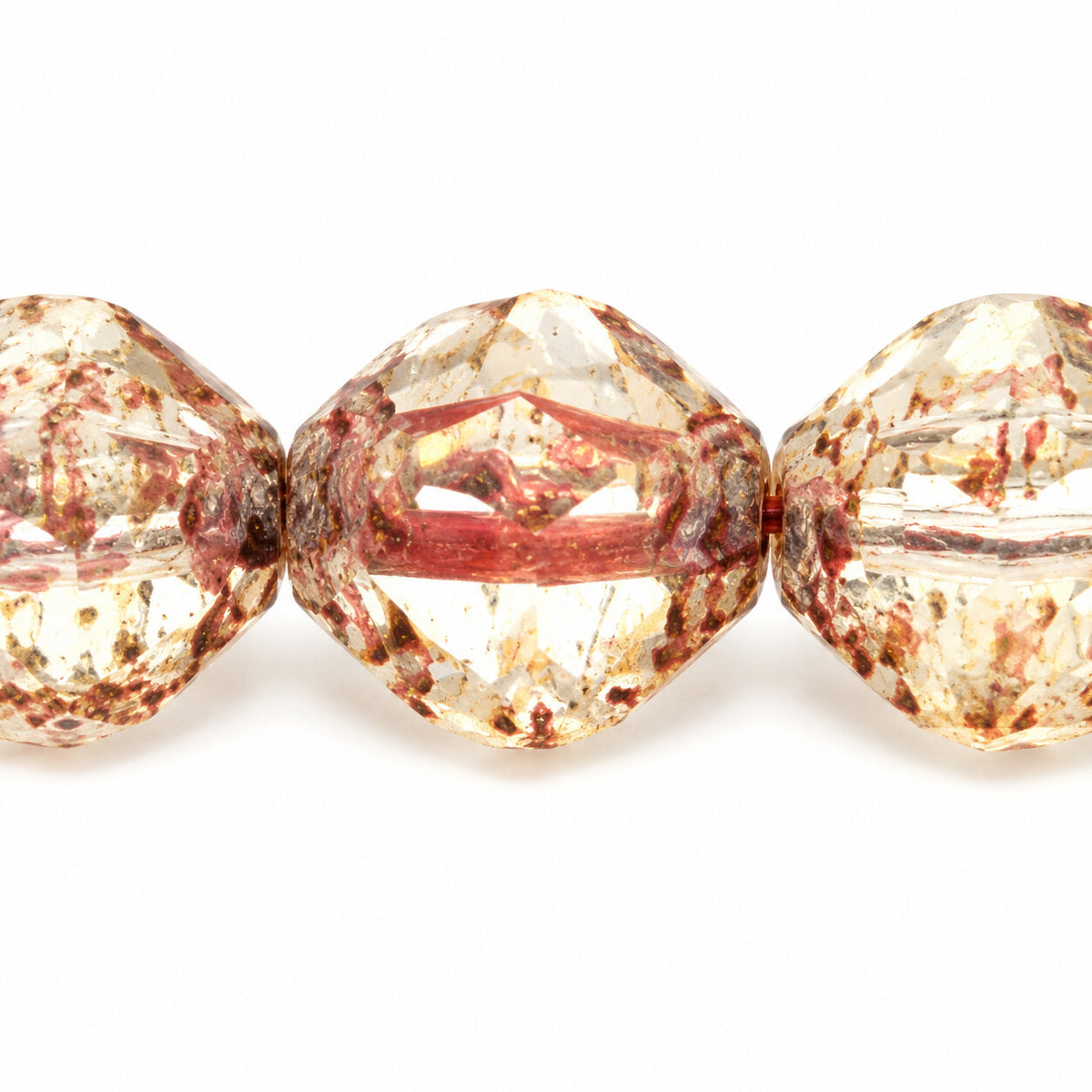 Cathedral Faceted Fire Polished Beads, Crystal Stain Strong (00030-86805), Glass, Czech Republic