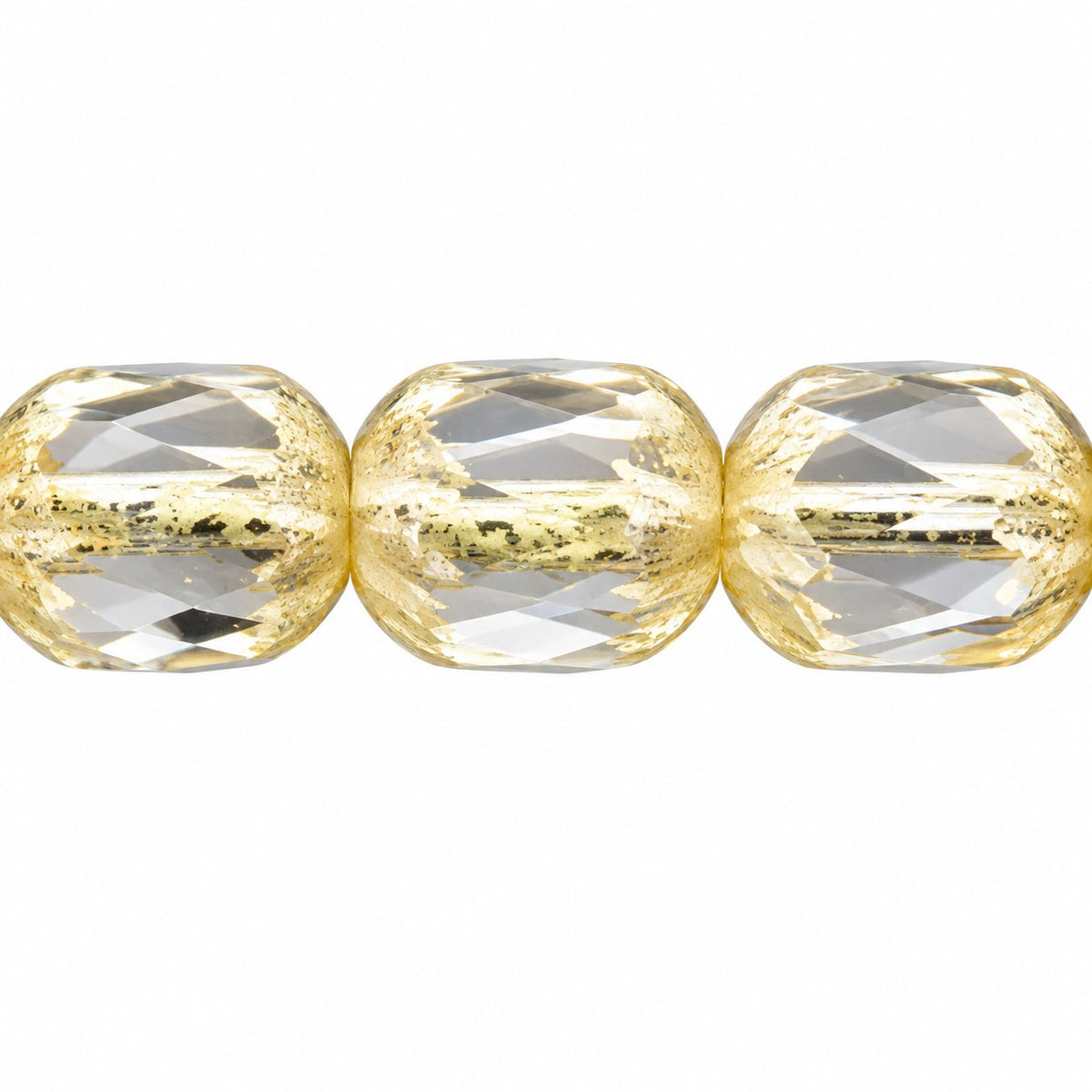 Faceted Fire Polished Beads Special Cut, Crystal Antique Silver Patina (00030-81002), Glass, Czech Republic