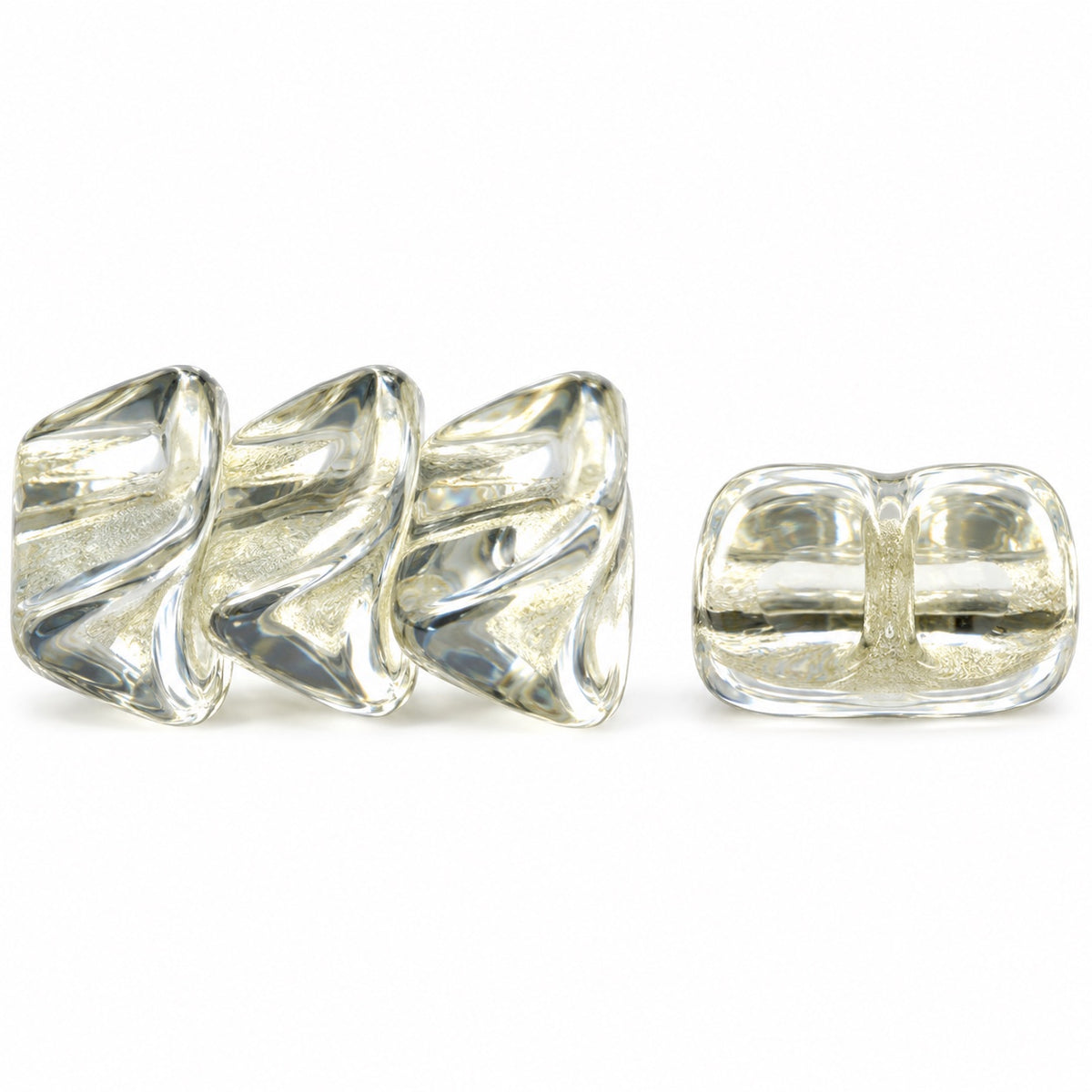 Dome Beads With Middle Hole, Crystal Gray Blue Shade (00030-23701), Glass, Czech Republic