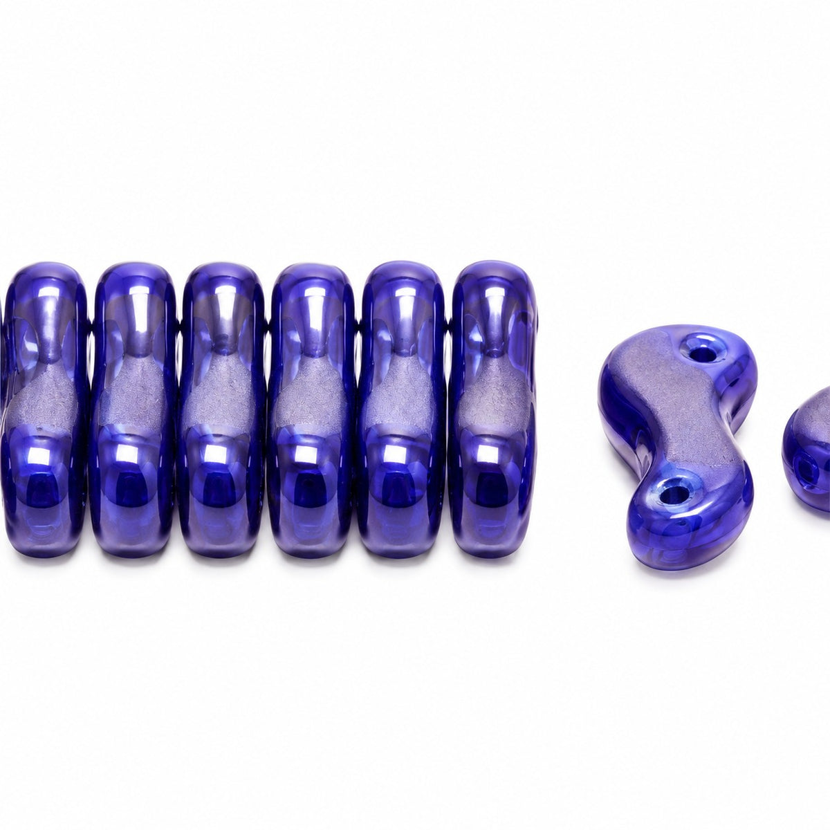 2-Hole Pressed Beads, X2037 (x2037), Glass, Czech Republic