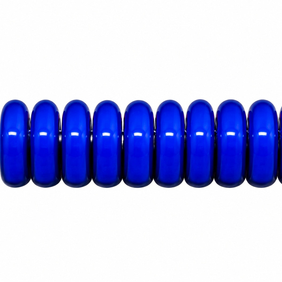 Squarelet Beads, Opaque Blue (33050), Glass, Czech Republic