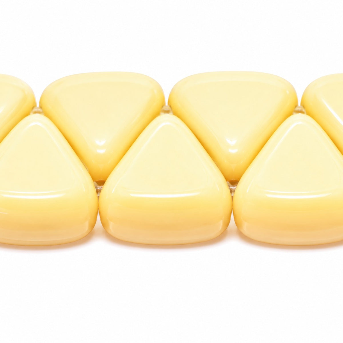Top Hole Triange Beads, Opaque Beige (13010), Glass, Czech Republic