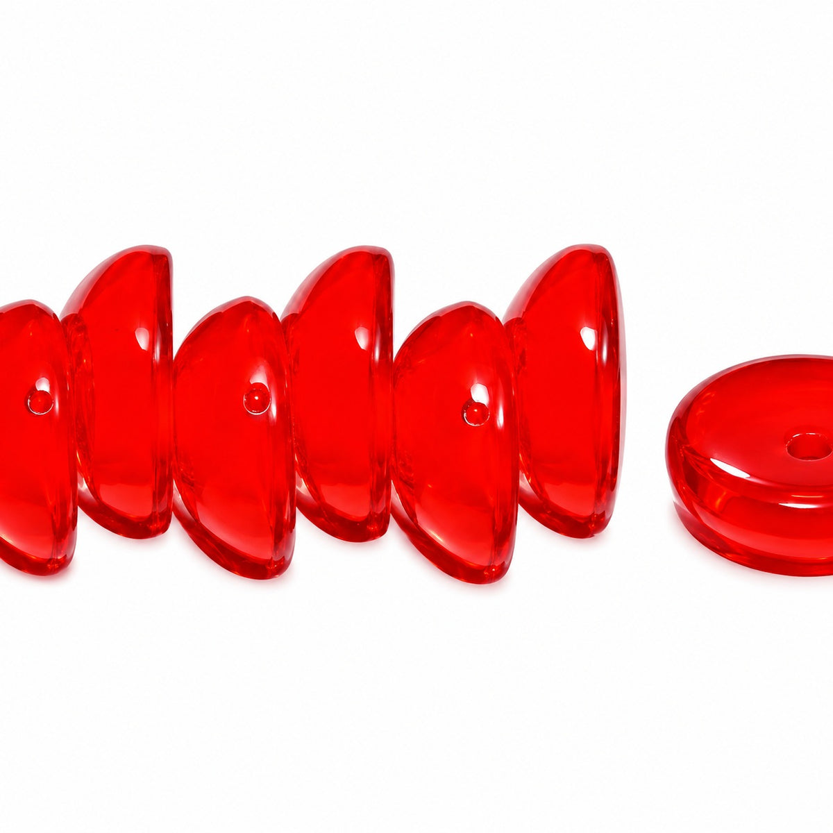 Piggy Beads, Opaque Red (93200), Glass, Czech Republic