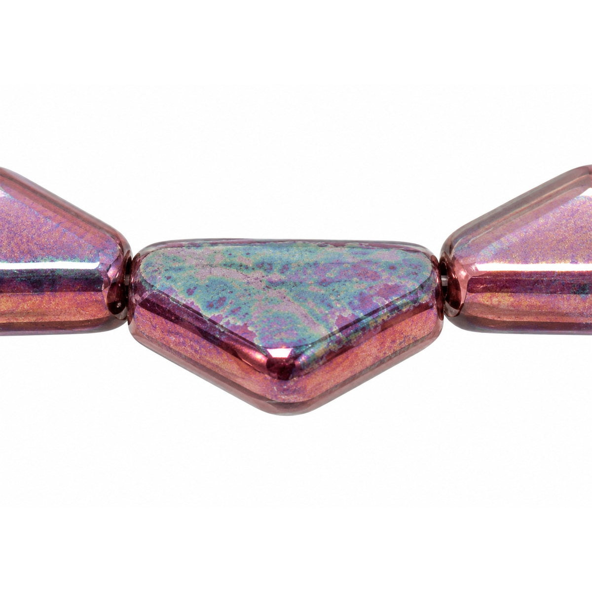 Triangle Pressed Beads, Crystal Vega Ii (00030-15780), Glass, Czech Republic