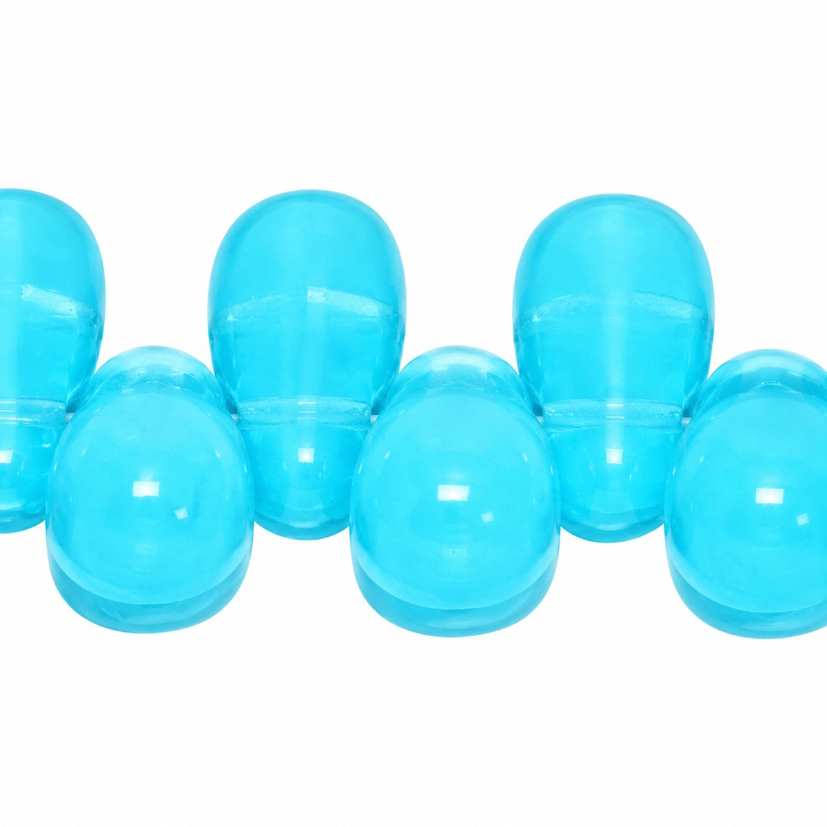 Drop Beads, Opal Aqua (61000), Glass, Czech Republic