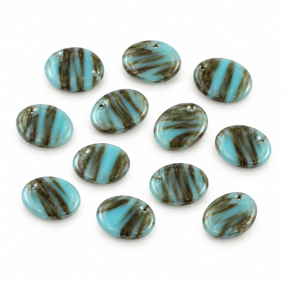 Oval Lentil Beads, X1570 (x1570), Glass, Czech Republic