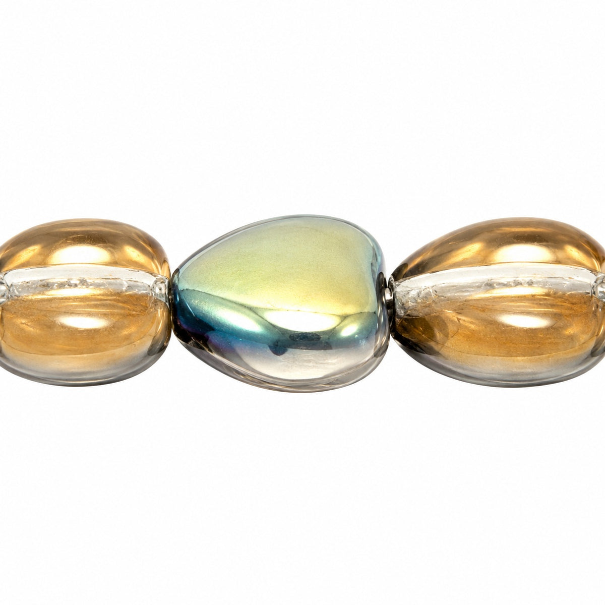 Heart Beads, Crystal 23103 (00030-23103), Glass, Czech Republic