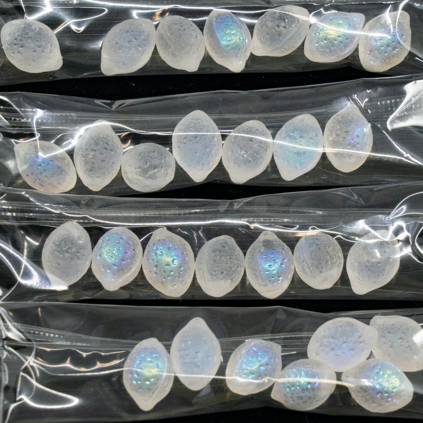 OUTLET 10 grams Lemon Beads, 10 x 14 mm, Crystal Ab (00030-28701), Glass, Czech Republic