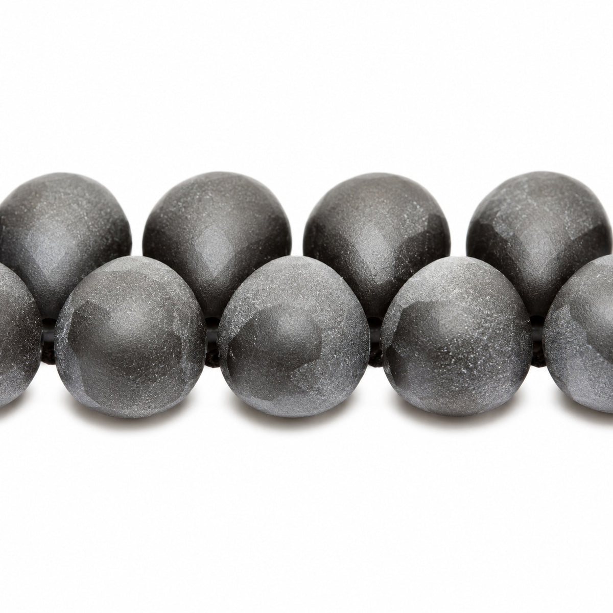 Drop Beads, Black Matte (23980-84110), Glass, Czech Republic