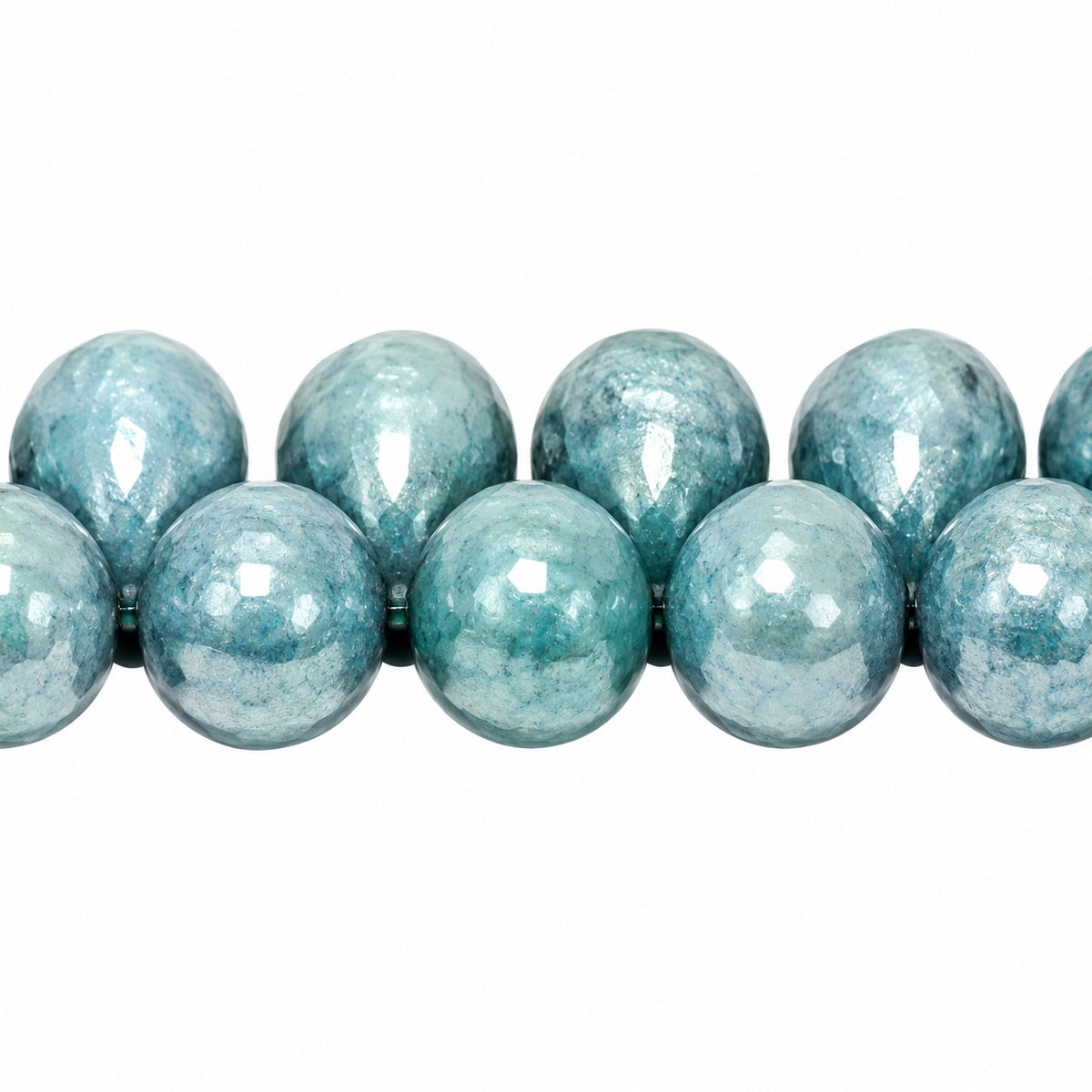 Drop Beads, Chalk White Luster Blue Full Coated (03000-14464), Glass, Czech Republic