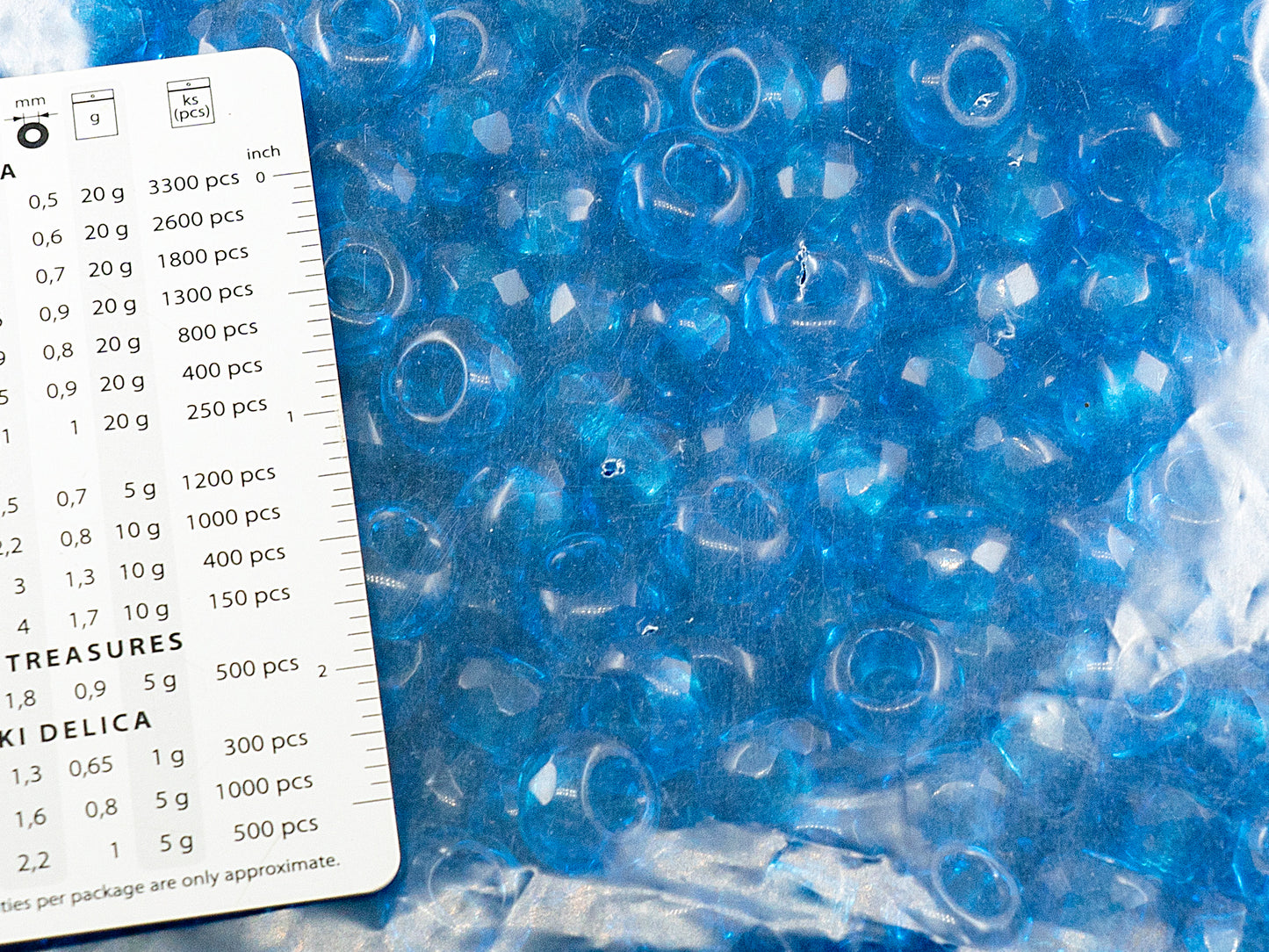 アウトレット 250g ファセット加工 ファイアポリッシュ ロンデルビーズ ラージホール付き ロンデル ラージホール、14 x 9 mm、透明アクア (60040)、ガラス、チェコ共和国