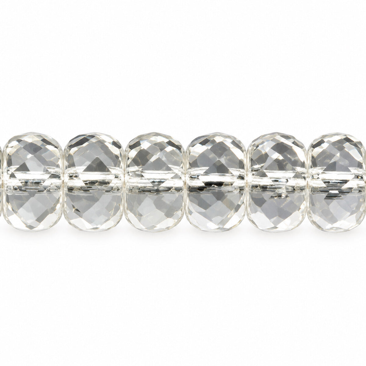 Faceted Special Cut Beads Rondelle, Crystal (00030), Glass, Czech Republic