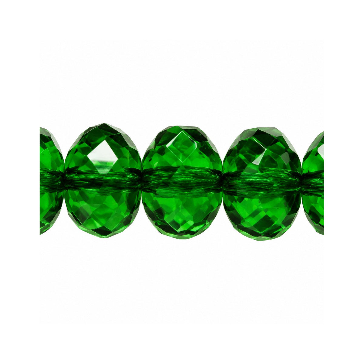Special Cut Faceted Fire Polished Beads, Transparent Green Emerald Travertin (50150-86800), Glass, Czech Republic