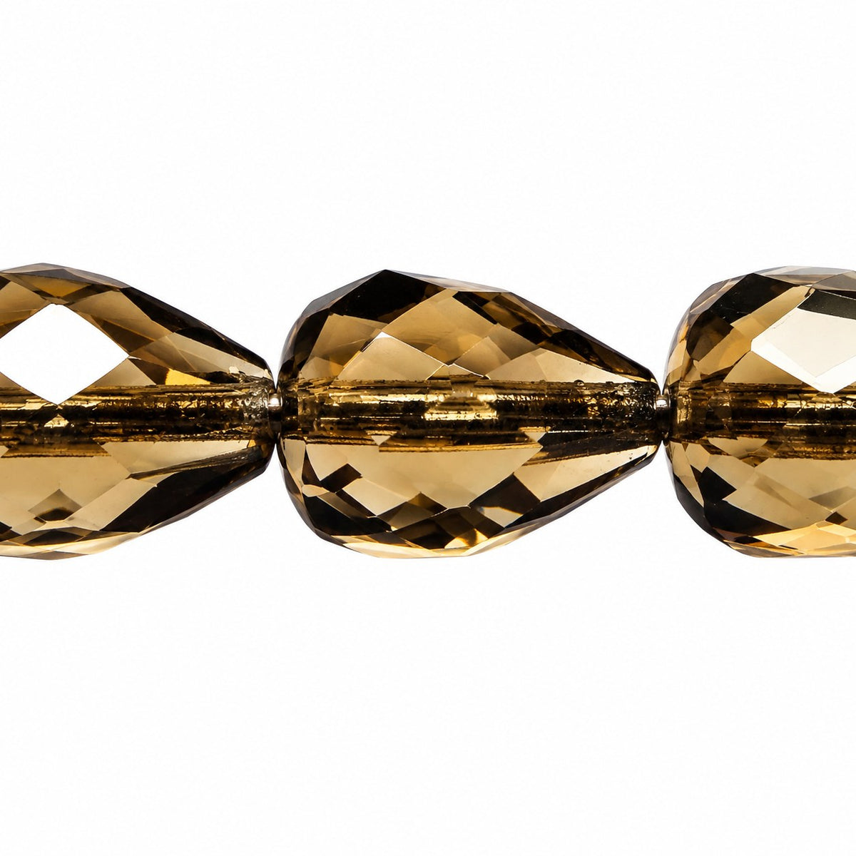 Faceted Fire Polished Beads Special Cut, Transparent Gray (40020), Glass, Czech Republic
