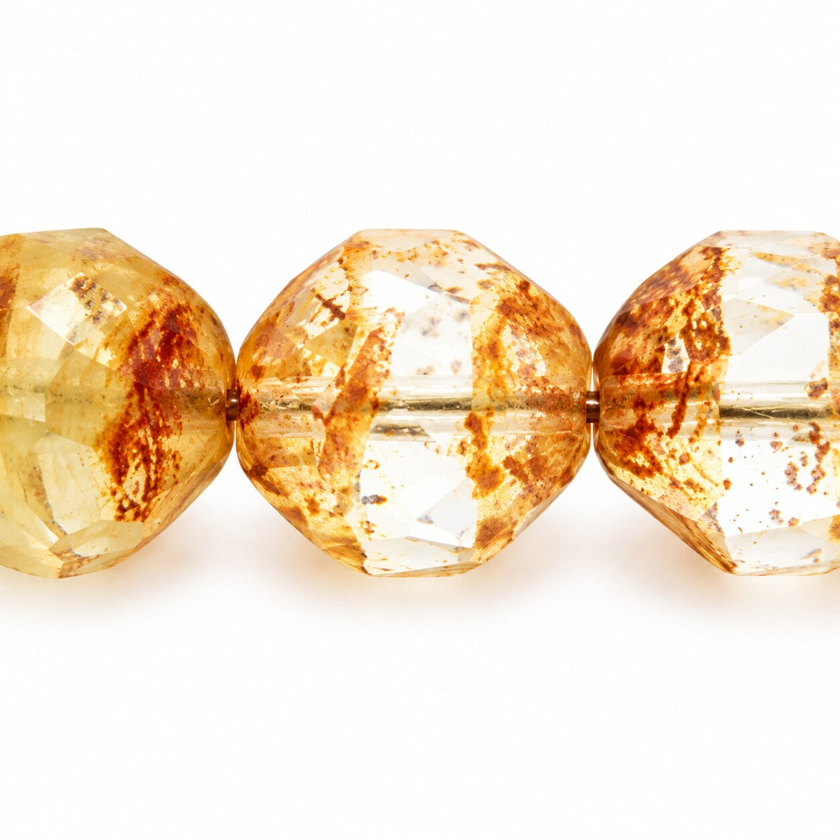 Special Cut Faceted Fire Polished Beads. Smashed, X3147 Stain Strong (x3147-86805), Glass, Czech Republic