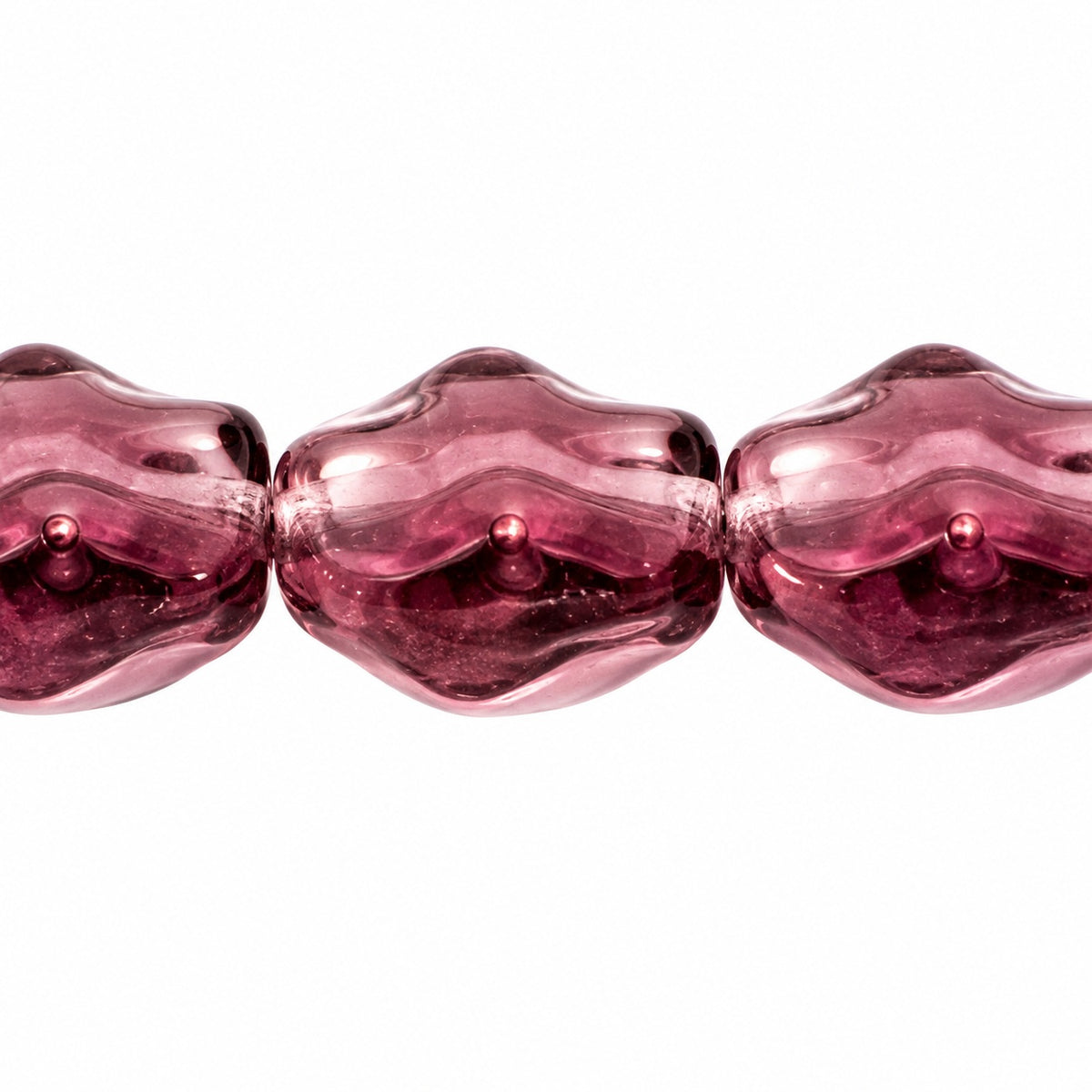 Big Oval Beads, Transparent Light Amethyst (20050), Glass, Czech Republic