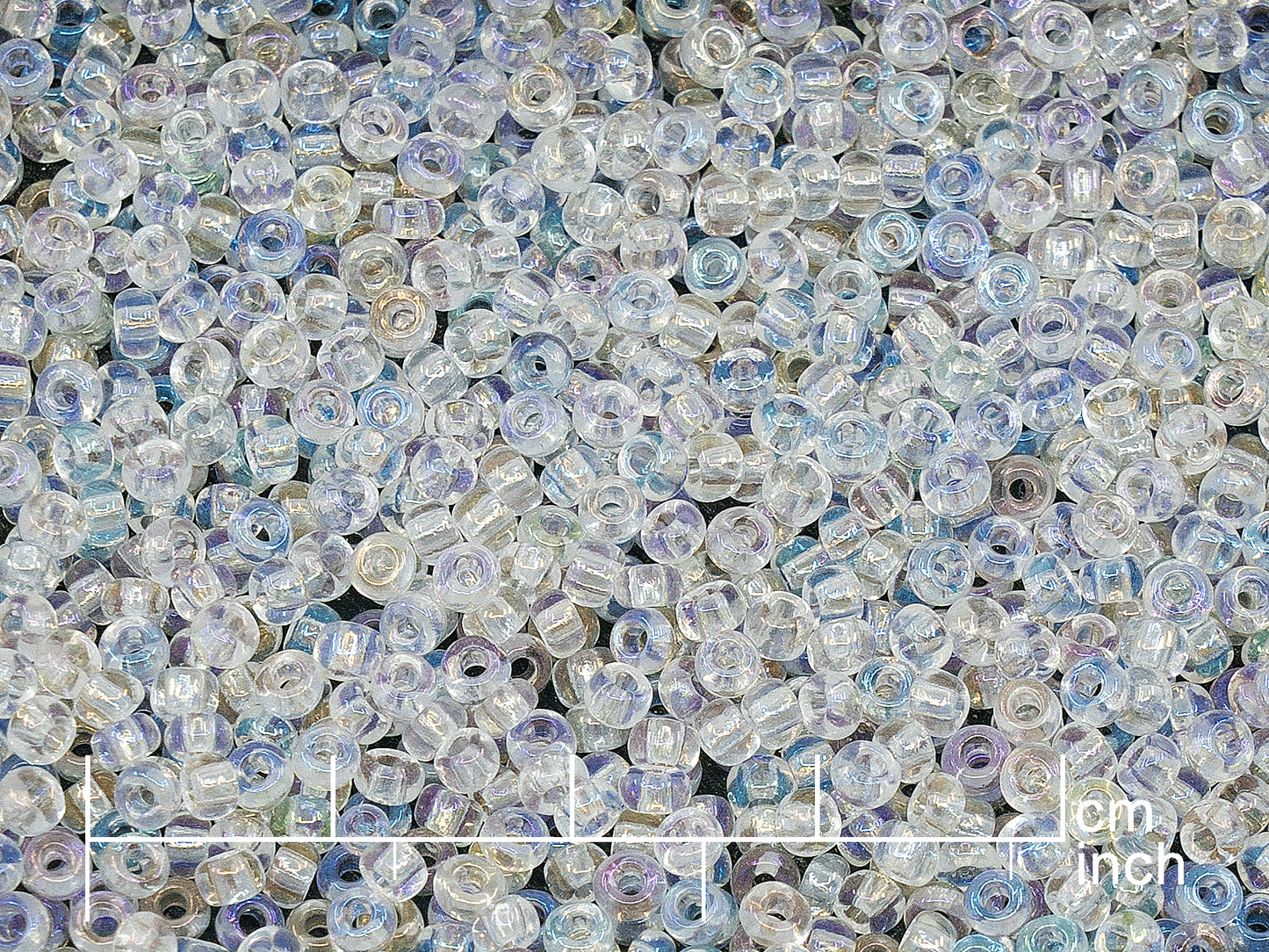 OUTLET Rocailles 种子珠 Preciosa Ornela 尺寸 8/0,白色水晶 Ab (00050-28701),玻璃,捷克共和国