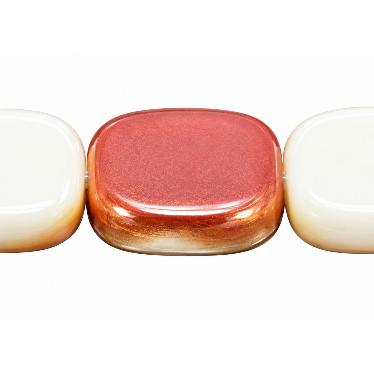 Shaped Pressed Beads, Chalk White 29131 (03000-29131), Glass, Czech Republic
