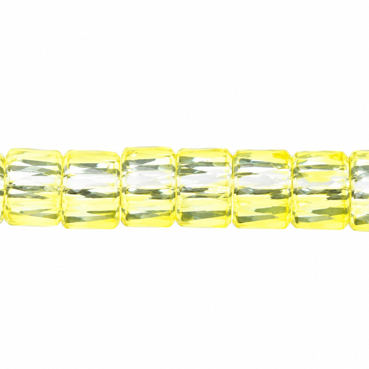 Faceted Oval Beads Special Cut, Transparent Yellow (80130), Glass, Czech Republic