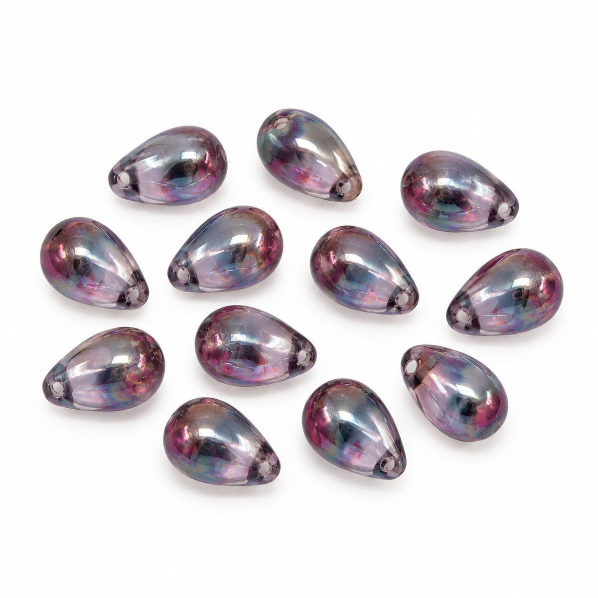 Drop Beads, Crystal Vega Iris (00030-15781), Glass, Czech Republic