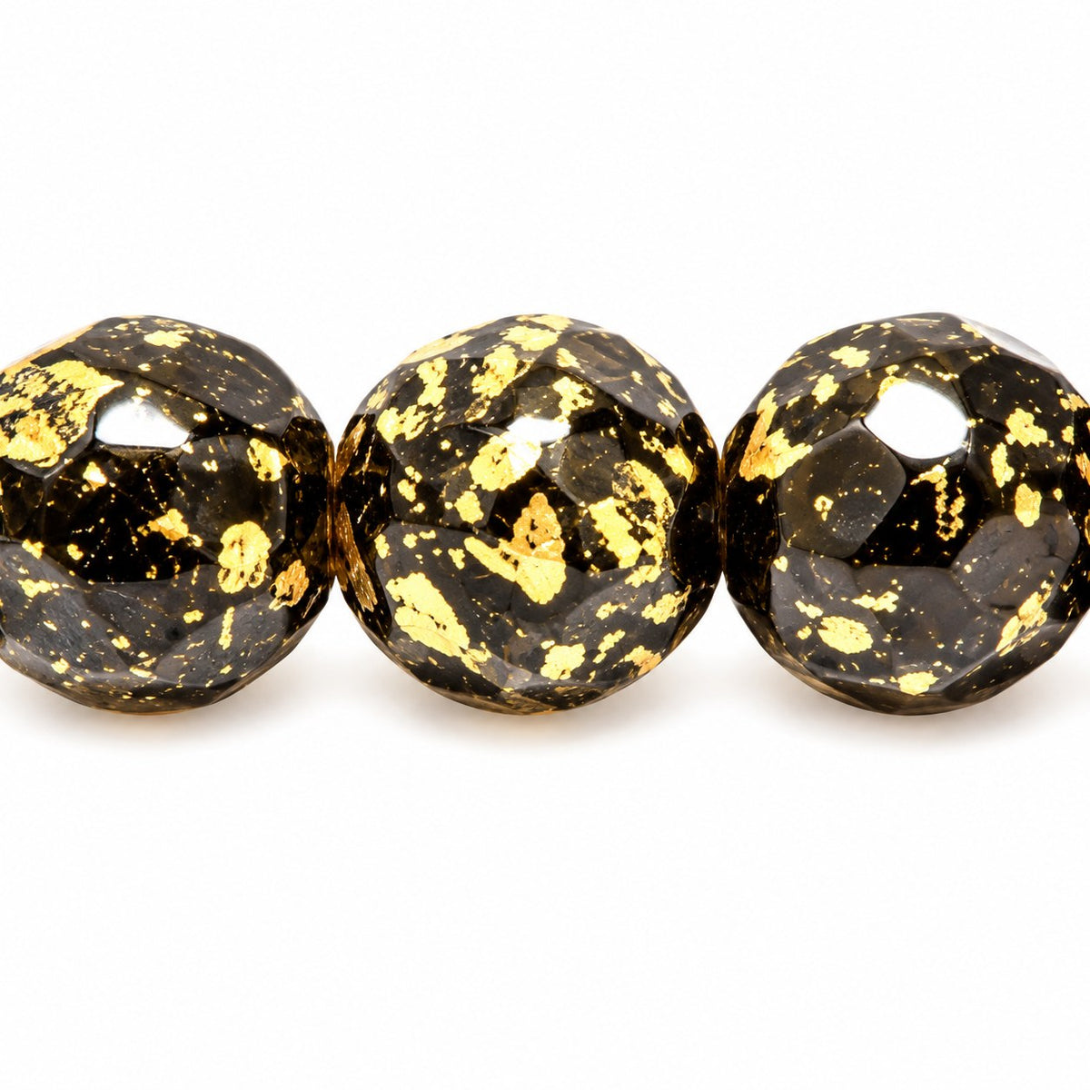 Fire Polished Faceted Round Beads Special Cut, Black 47901 (23980-47901), Glass, Czech Republic