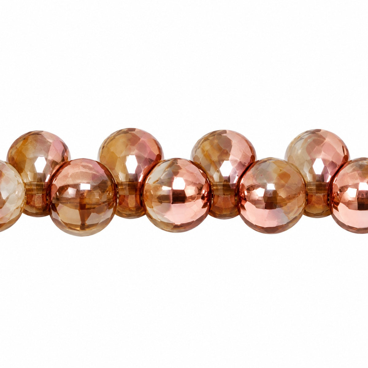 Drop Beads, X1624 Rose Gold Capri (x1624-27101), Glass, Czech Republic