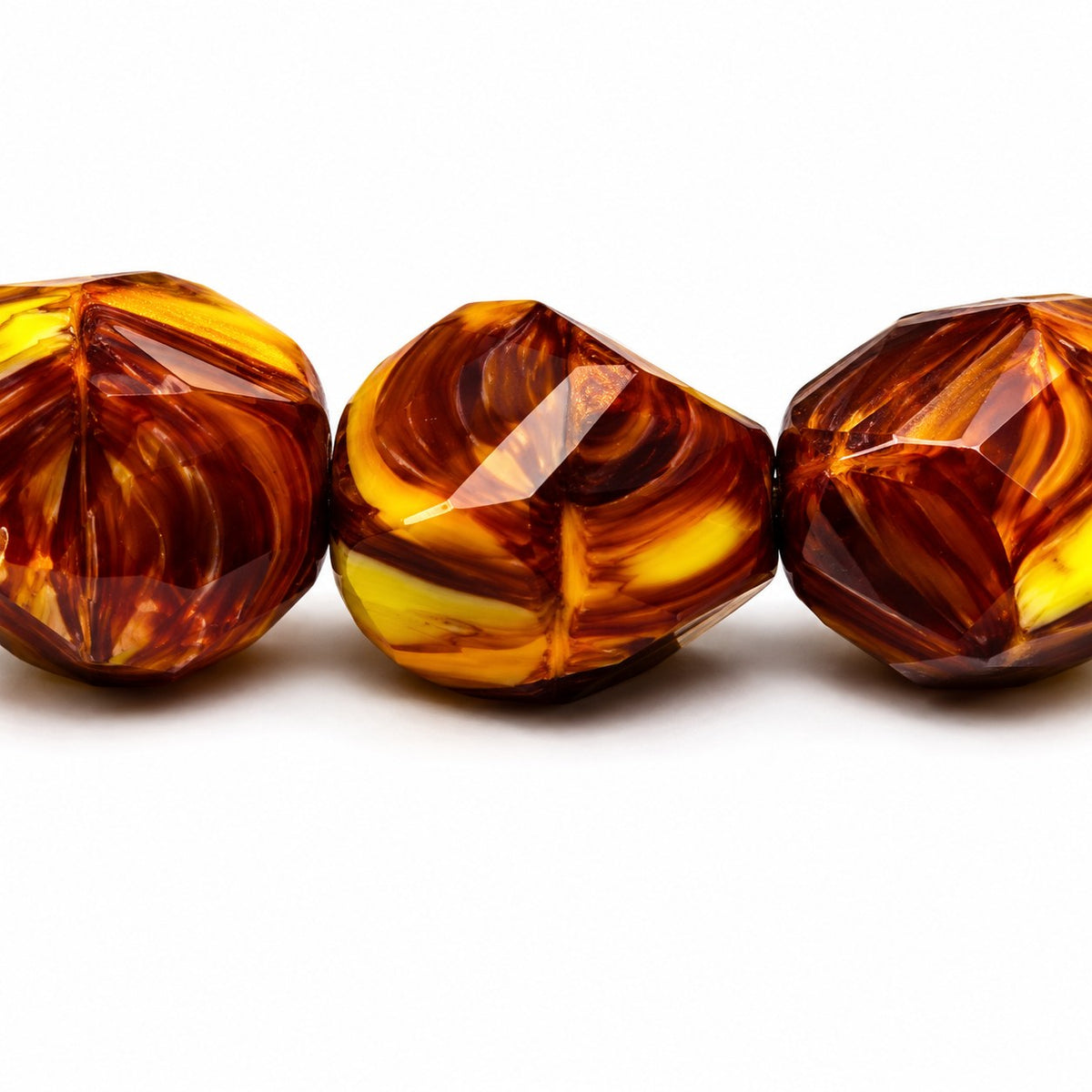 Fire Polished Faceted Stone-Like Beads Special Cut, Gc011 (gc011), Glass, Czech Republic