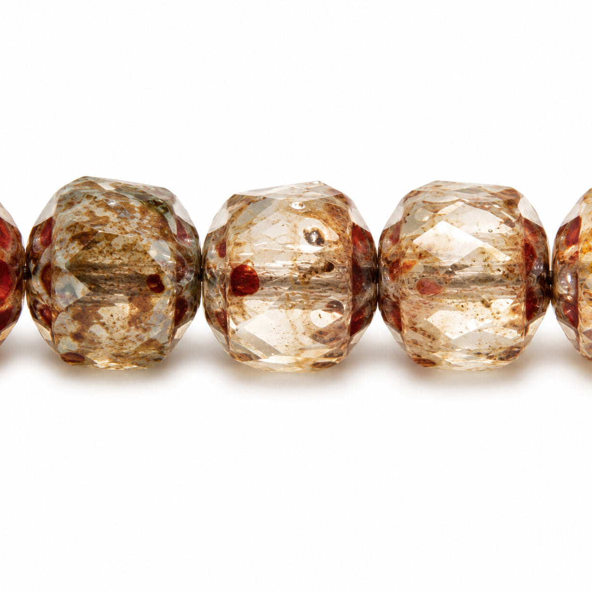 Cathedral Faceted Fire Polished Beads, X1011 Stain Strong (x1011-86805), Glass, Czech Republic