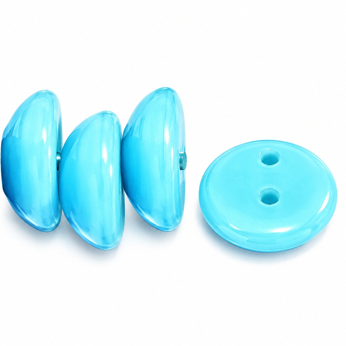 Piggy Beads, Turquoise Blue 22701 (63030-22701), Glass, Czech Republic