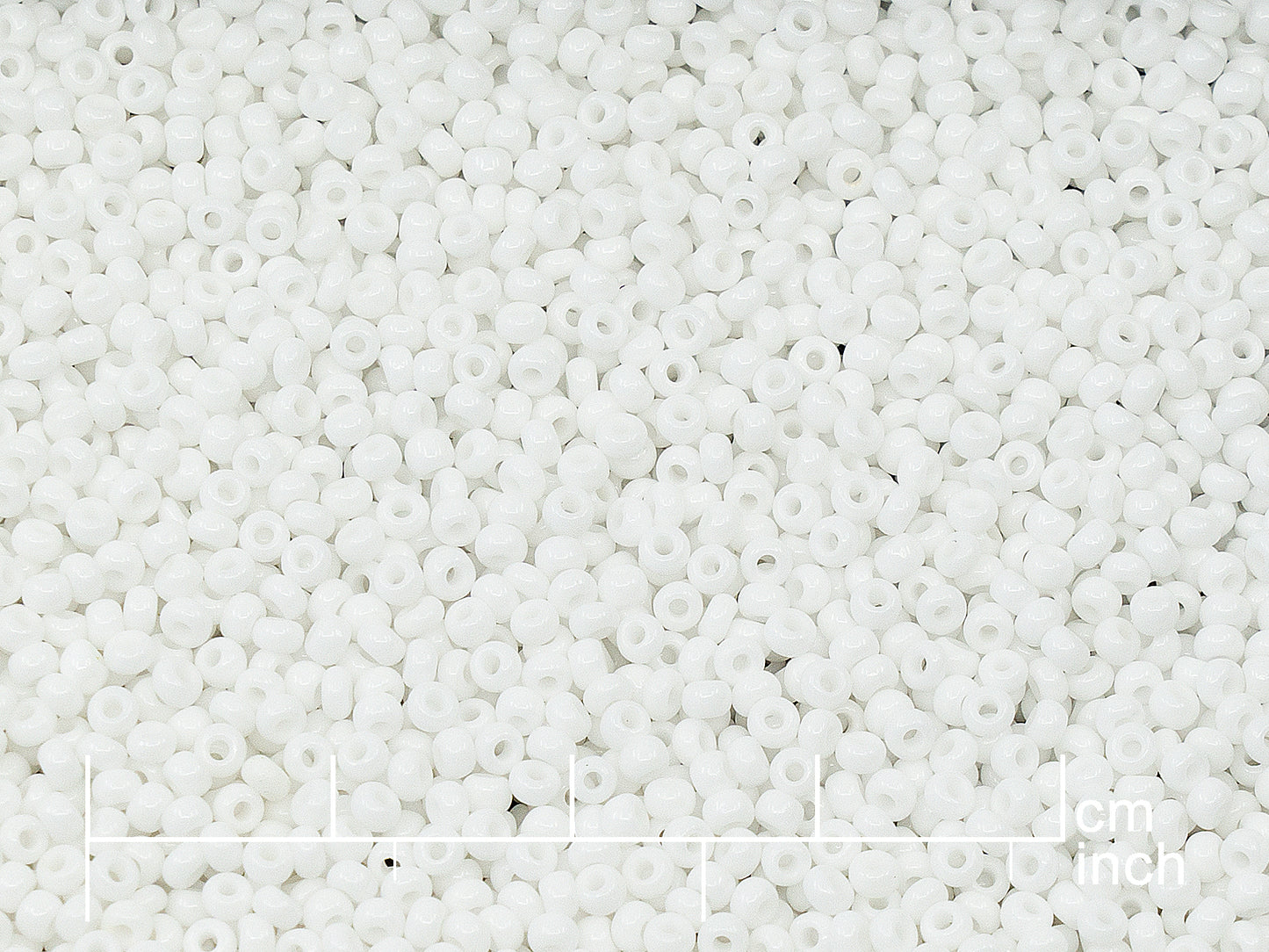 OUTLET Rocailles Seed Beads Preciosa Ornela size 10/0, Chalk White White (03000), Glass, Czech Republic