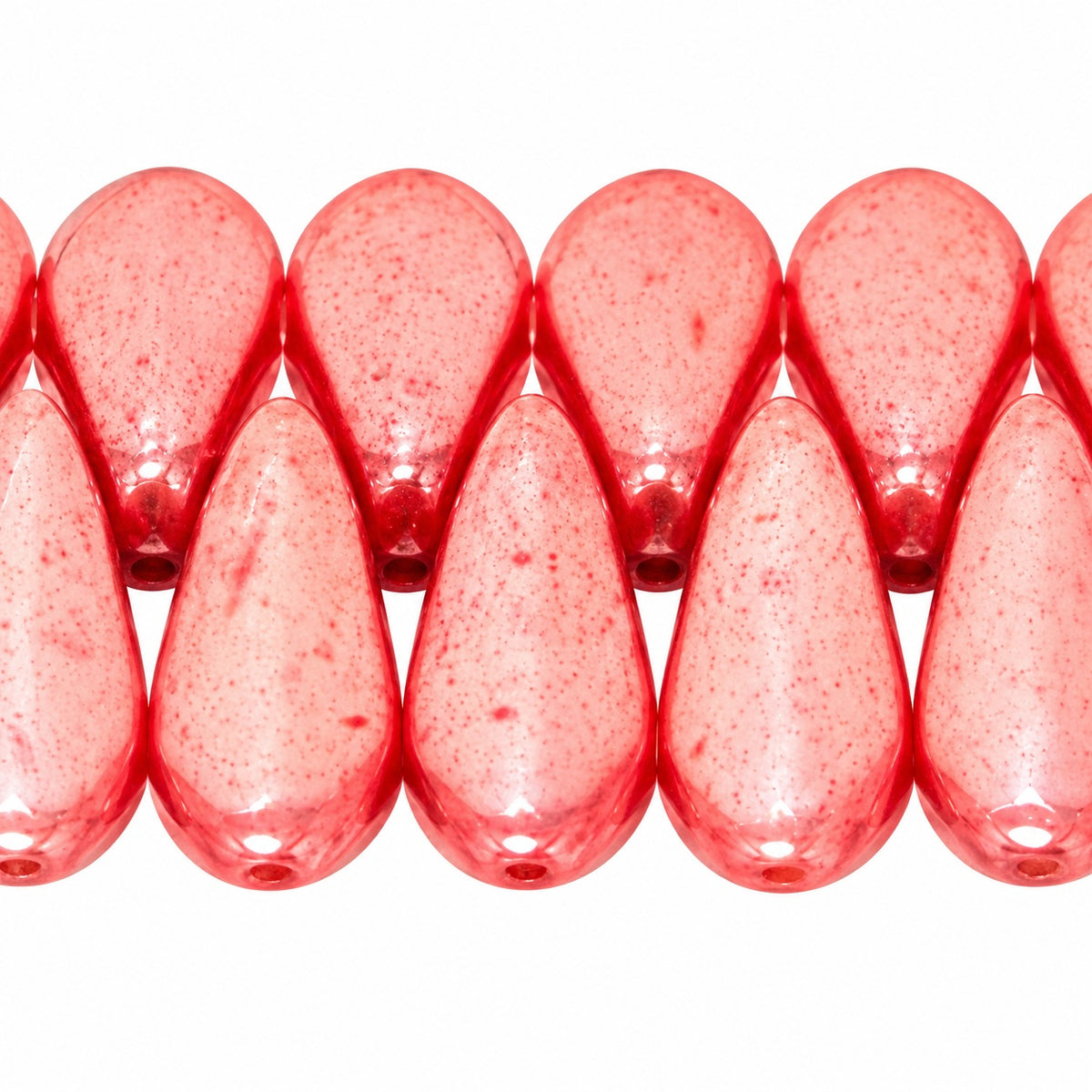 Dagger Beads, Red Hematite (93180-14400), Glass, Czech Republic