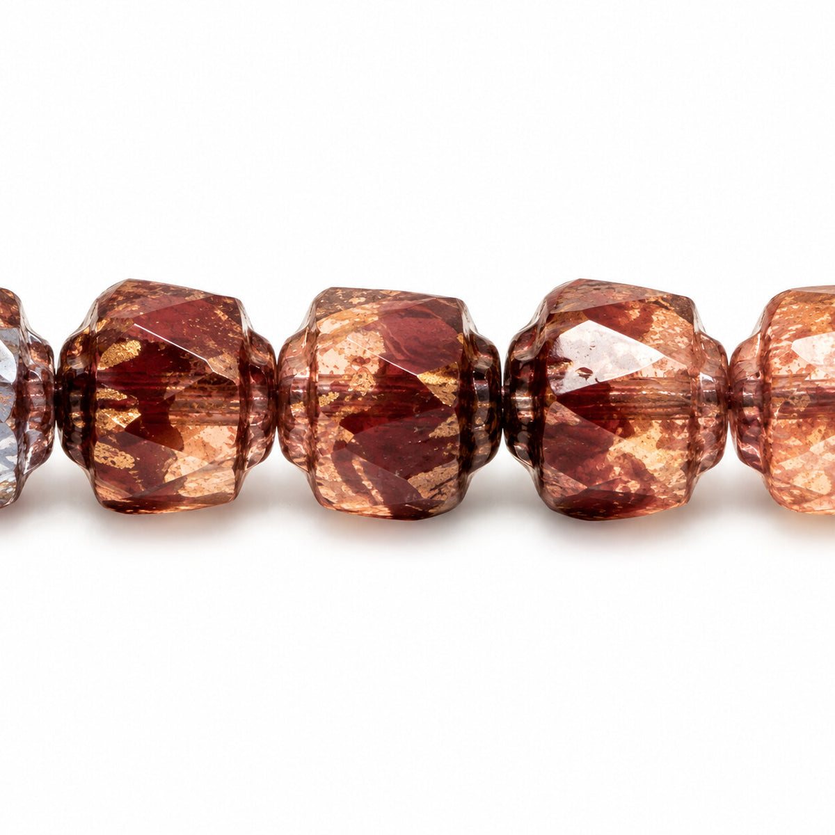 Cathedral Faceted Fire Polished Beads, X1977 Purple (x1977-15726), Glass, Czech Republic