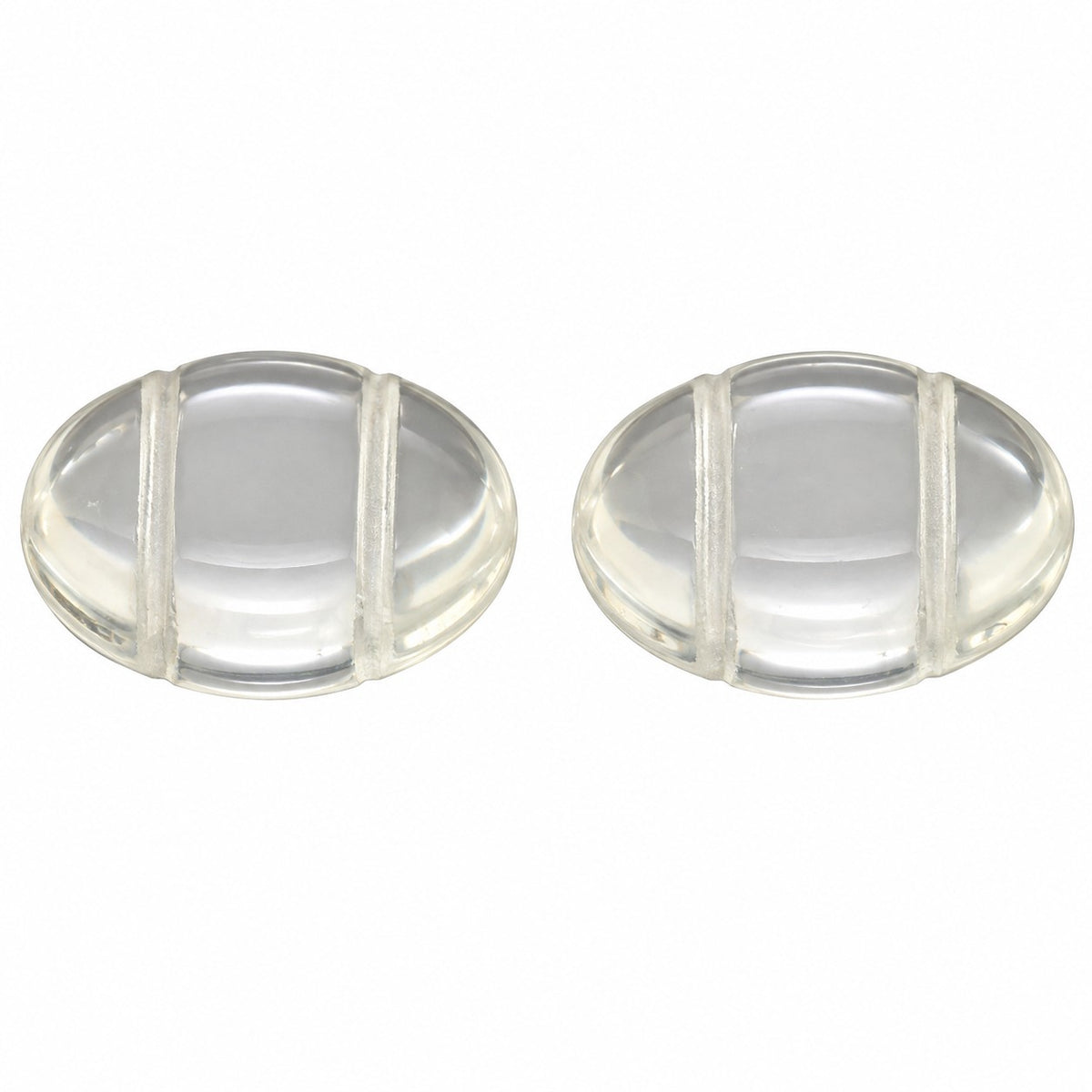 2-Hole Coin Beads, Crystal (30), Glass, Czech Republic