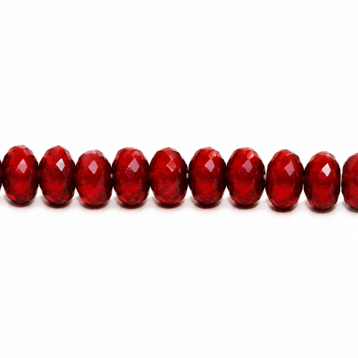 Special Cut Faceted Fire Polished Beads, Opaque Red (93220), Glass, Czech Republic