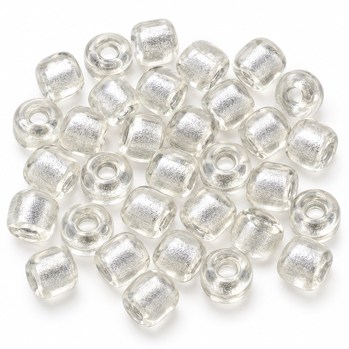 Pony Bagel Beads, Crystal (00030), Glass, Czech Republic