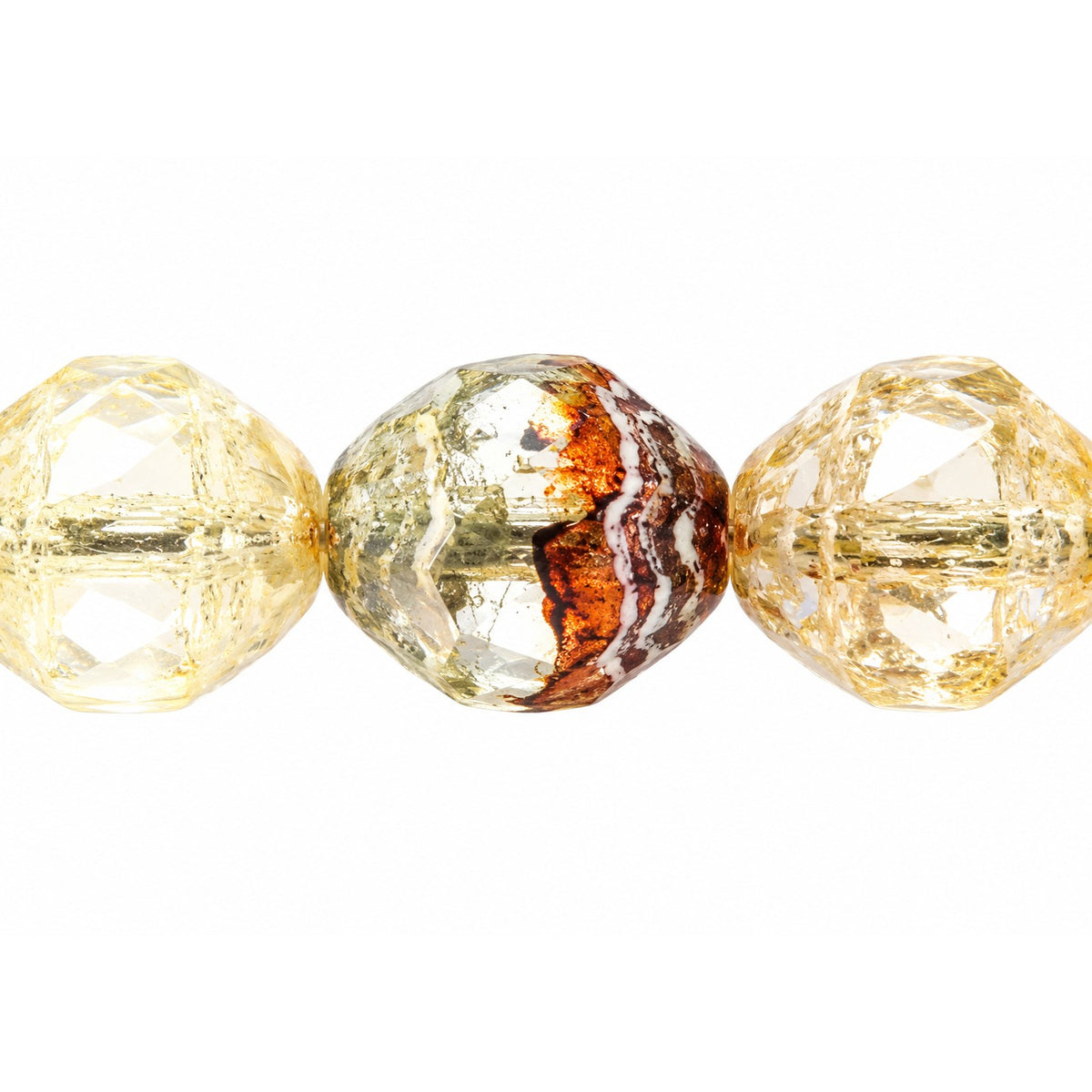 Special Cut Faceted Fire Polished Beads, X3145 Antique Silver Patina (x3145-81002), Glass, Czech Republic