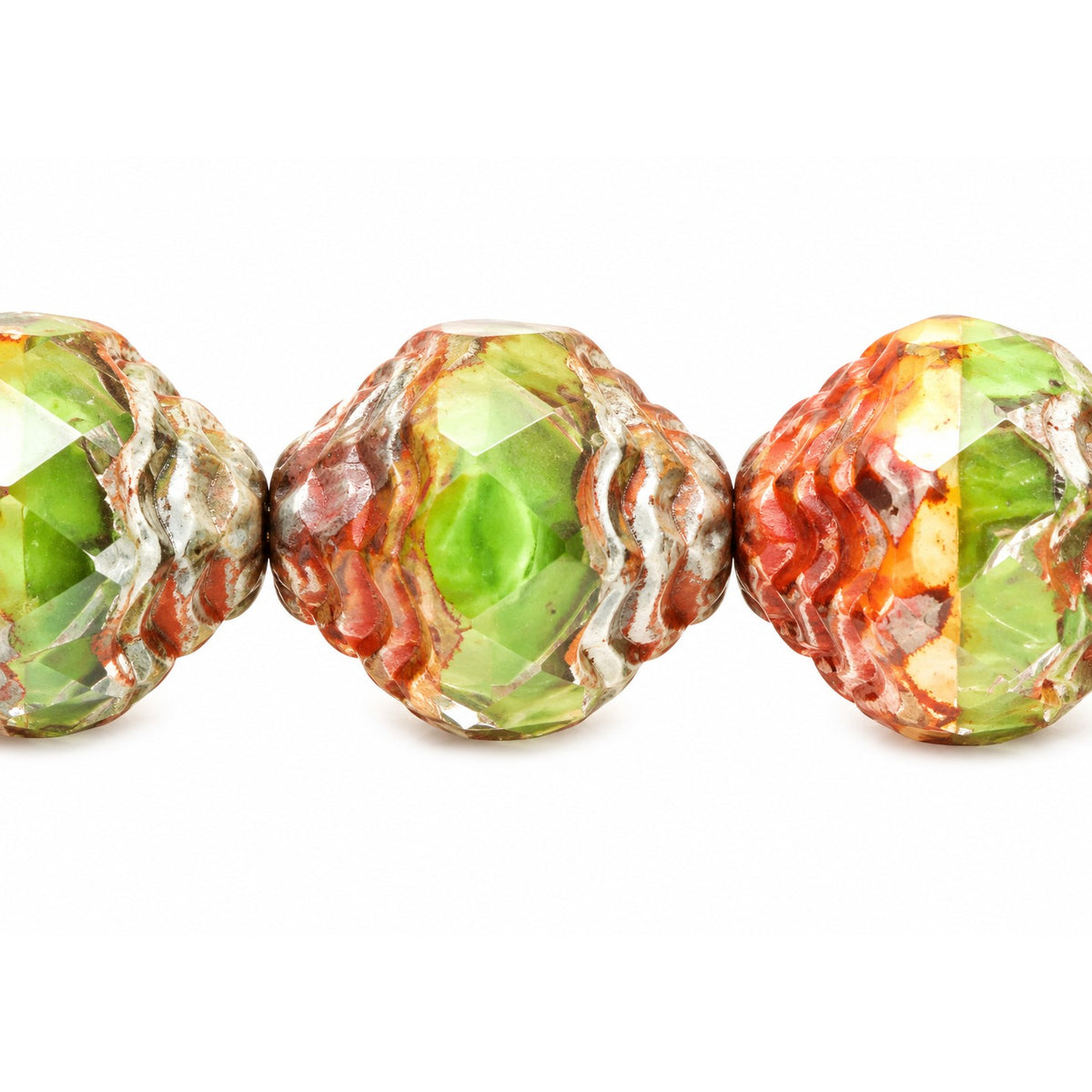 Special Cut Faceted Fire Polished Beads, X1174 Stain Strong (x1174-86805), Glass, Czech Republic