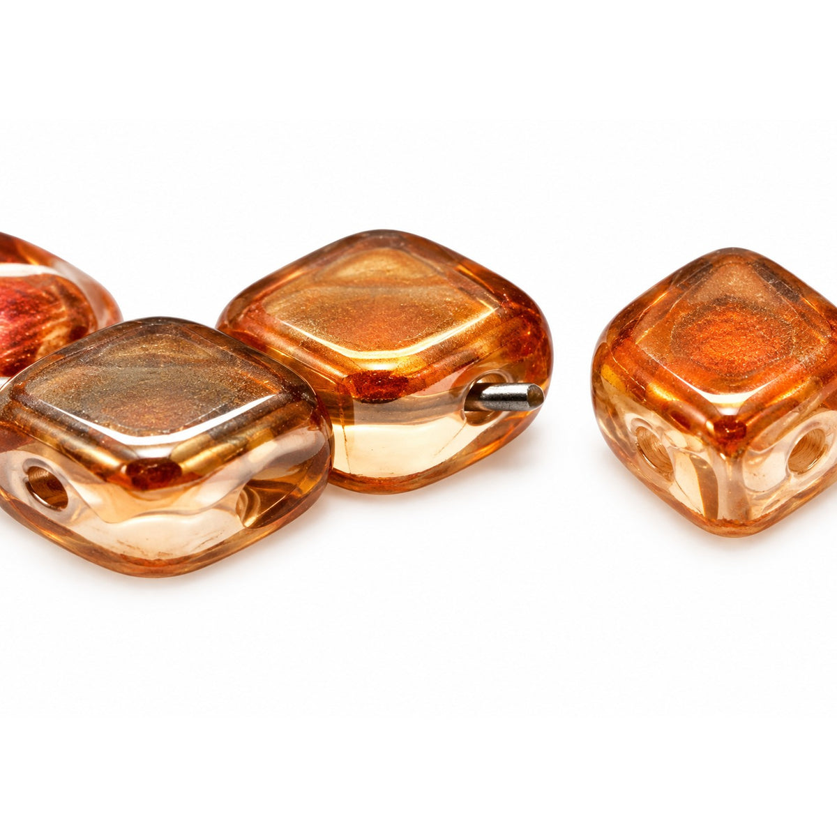 Silkt 2-Hole Beads, Crystal 23401 (00030-23401), Glass, Czech Republic