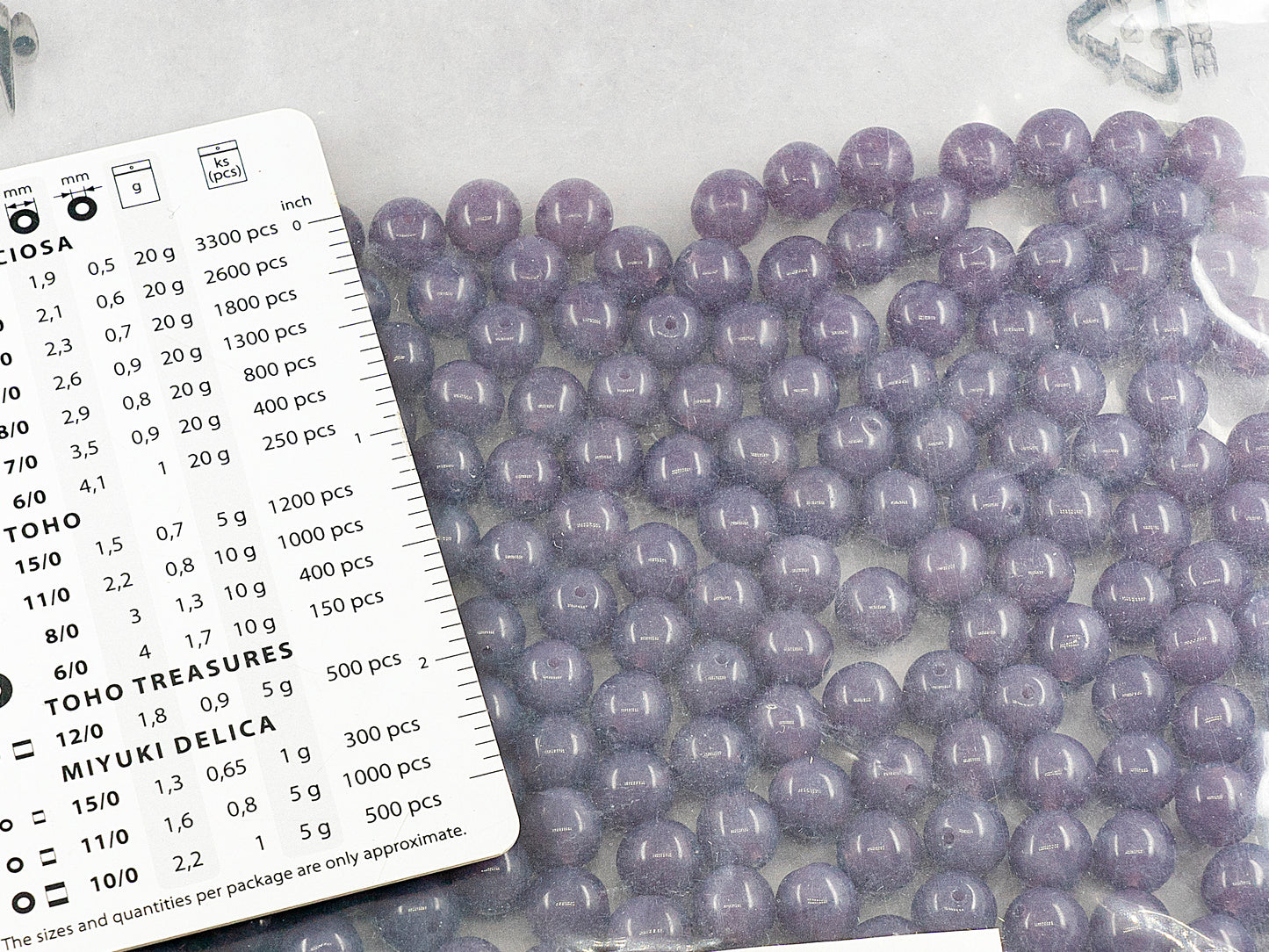 アウトレット 250g ラウンドプレスドドラックビーズ、8 x 8 mm、22010 (22010)、ガラス、チェコ共和国