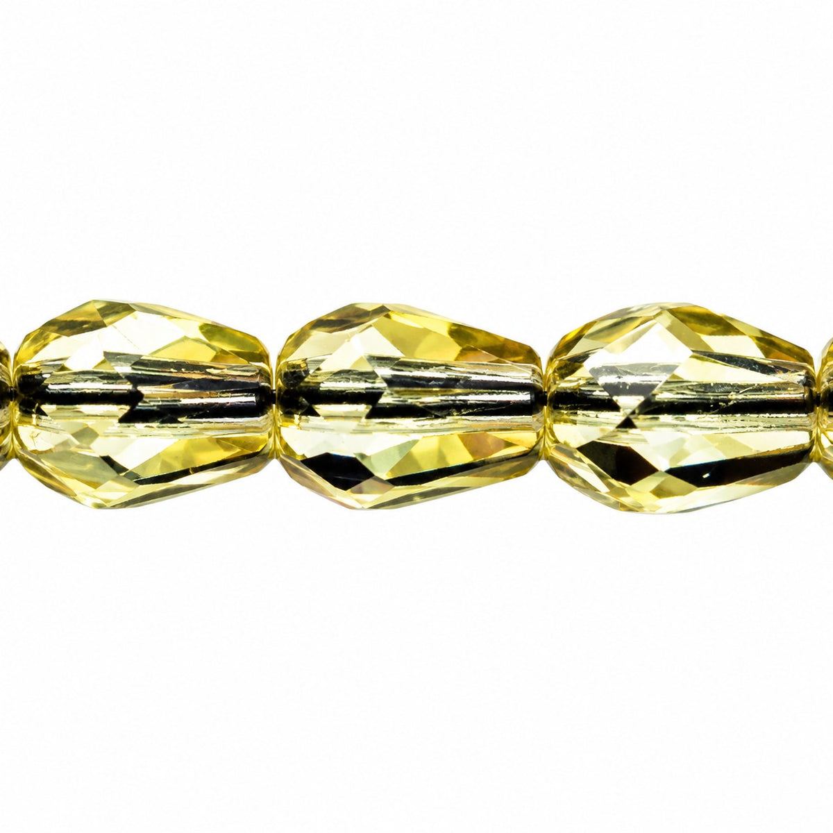 Faceted Fire Polished Beads Special Cut, Transparent Yellow (80100), Glass, Czech Republic