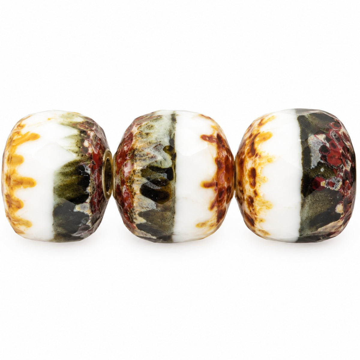 Cathedral Faceted Fire Polished Beads, X3074 Stain Strong (x3074-86805), Glass, Czech Republic