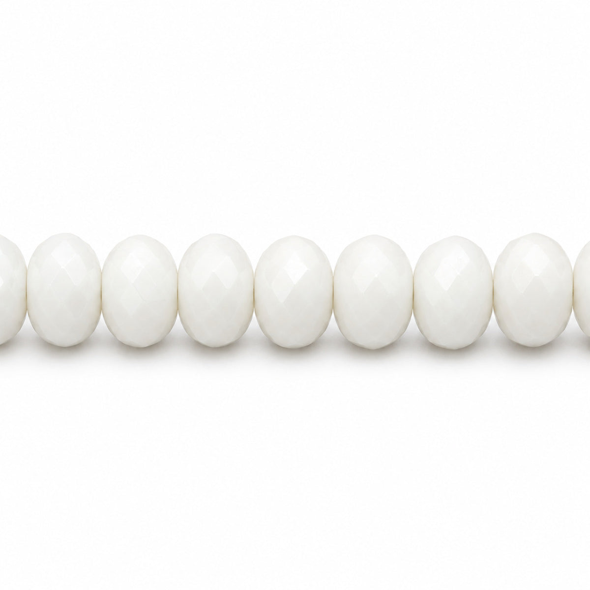 Special Cut Faceted Fire Polished Beads, Chalk White Matte Ab (03000-84110-28701), Glass, Czech Republic