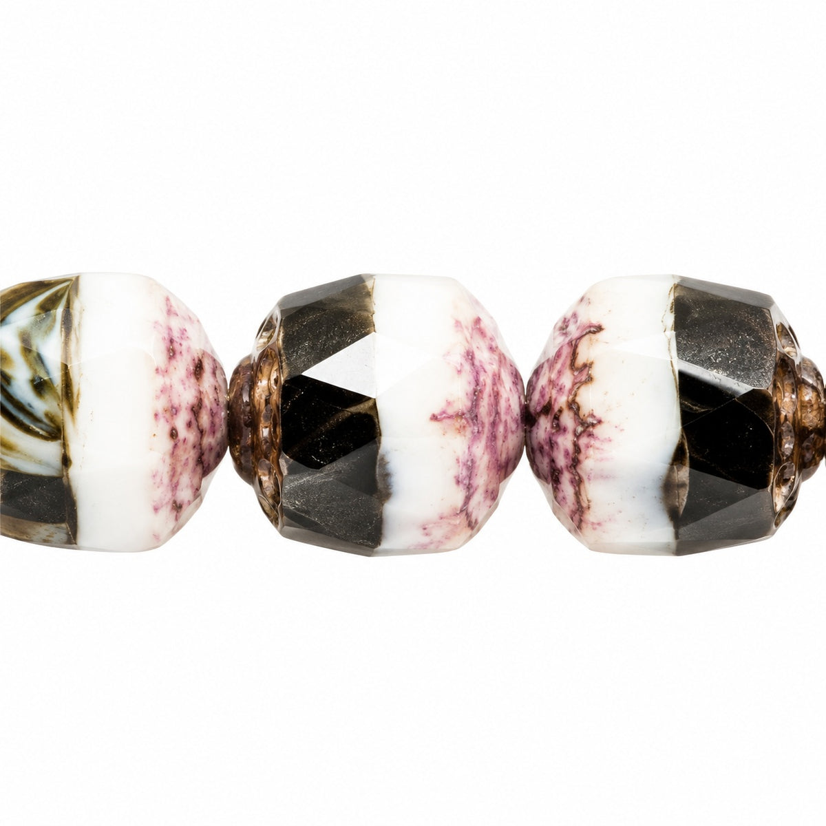 Cathedral Faceted Fire Polished Beads, X3074 Terracotta Violet (x3074-15496), Glass, Czech Republic
