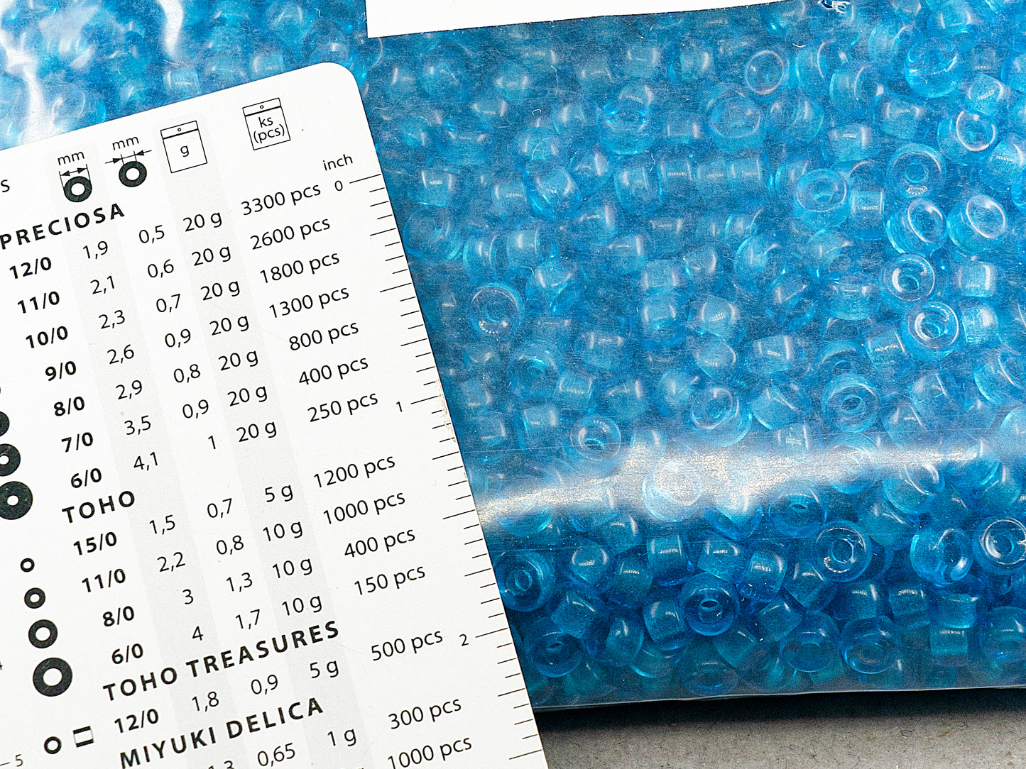 アウトレット 250g プレスドポニーベーグルビーズ ポニーベーグル、9 x 6 mm、透明アクア(60040)、ガラス、チェコ共和国