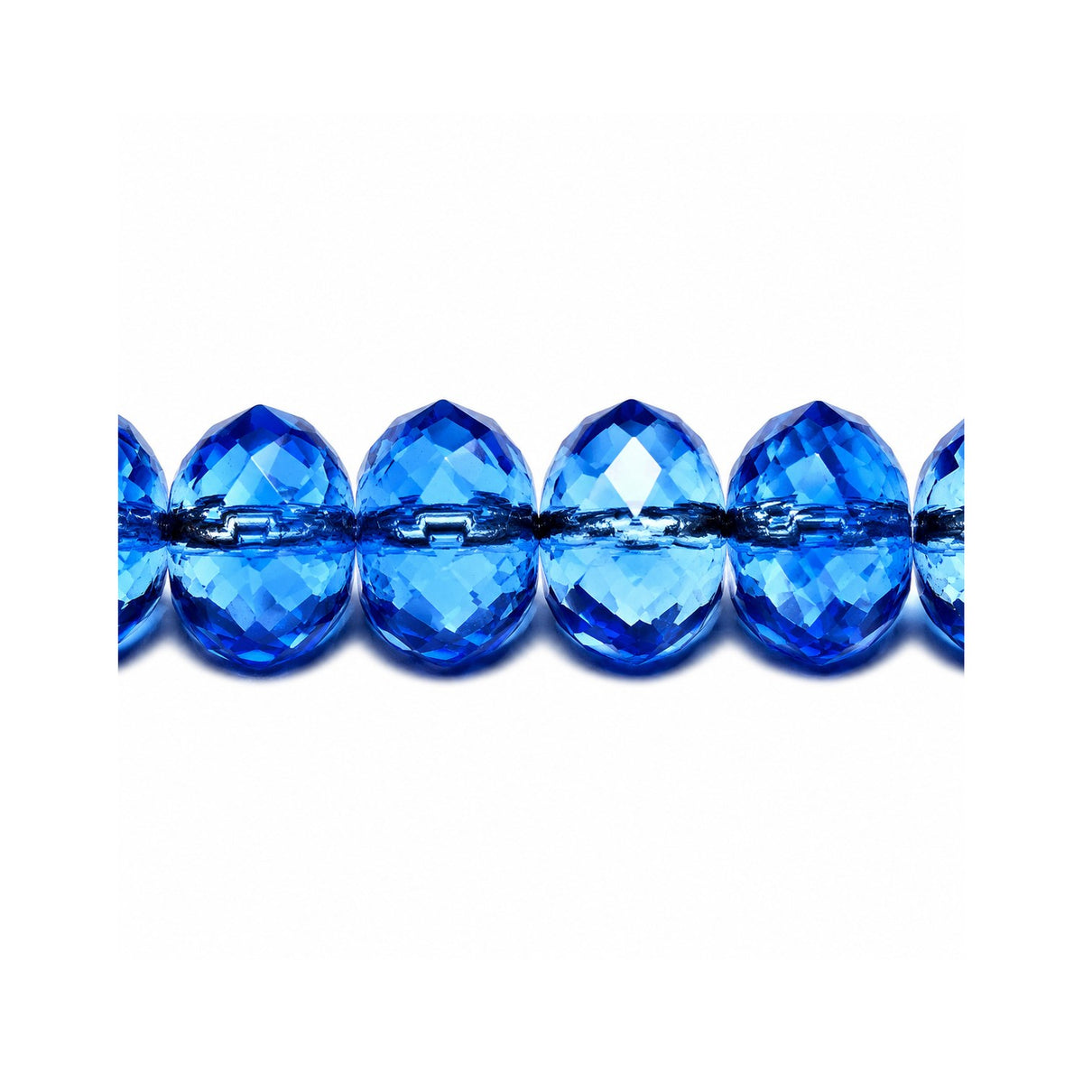Special Cut Faceted Fire Polished Beads, Transparent Blue (30030), Glass, Czech Republic