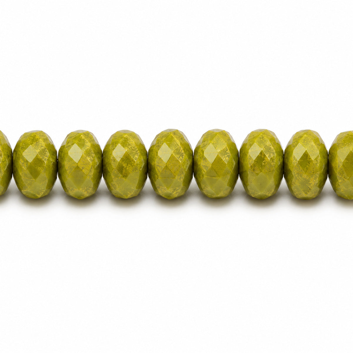 Special Cut Faceted Fire Polished Beads, Opaque Green (53410), Glass, Czech Republic