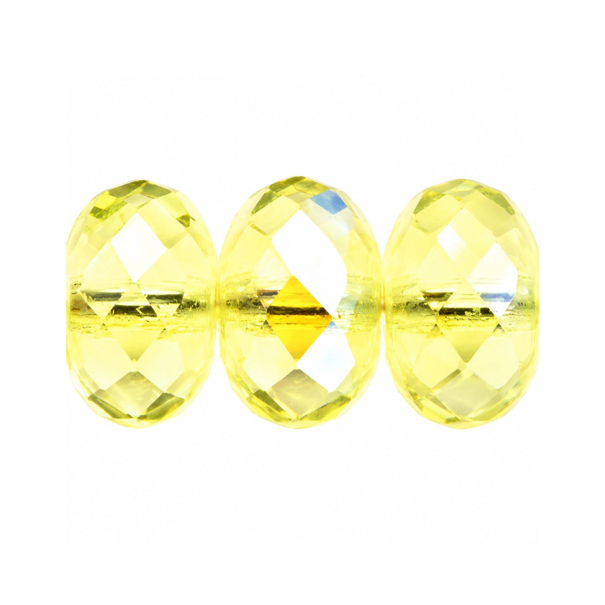 Special Cut Faceted Fire Polished Beads, Transparent Green Ab (50210-28701), Glass, Czech Republic